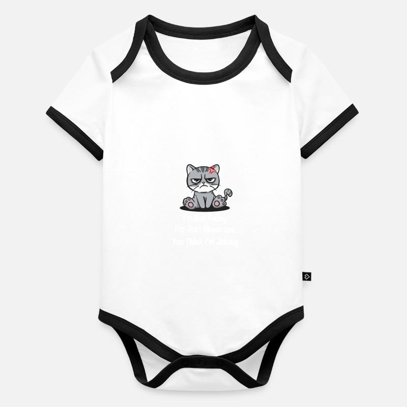 Ich bin nur gemein und du denkst, ich mache Witze Baby Bio-Kurzarm-Kontrastbody