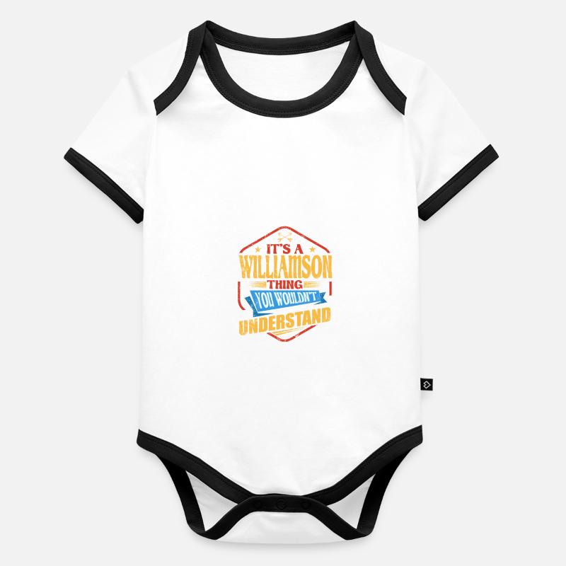 It's a Williamson thing Funny surname Hum Organic Baby Contrasting Bodysuit