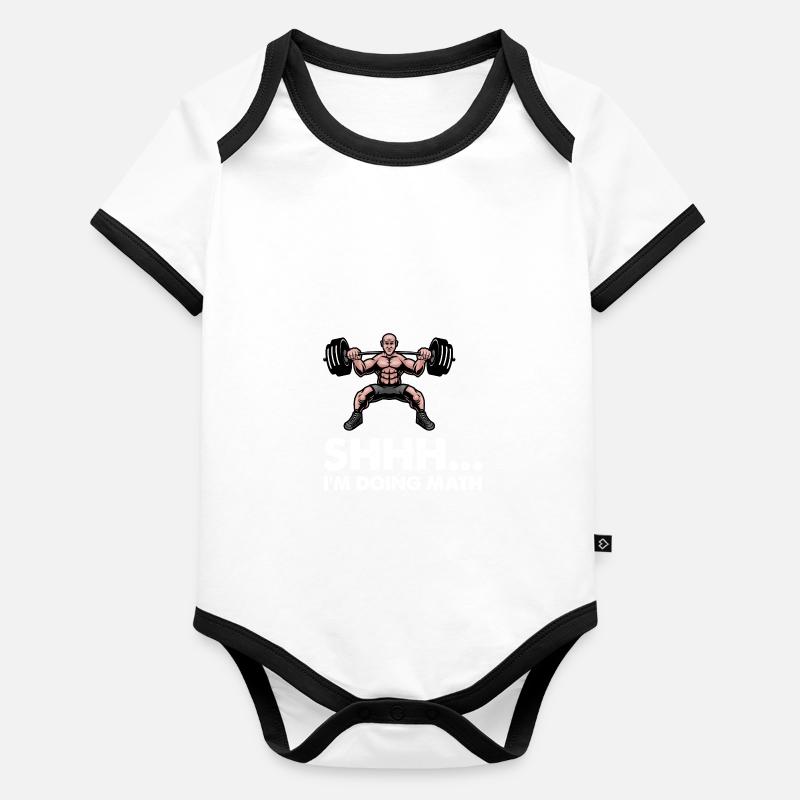 Chut je fais Math Gym Fitness Math Lover D Body Bébé bio contrasté manches courtes