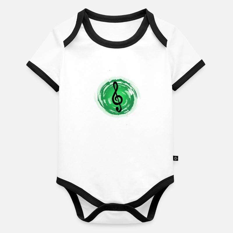 musikalisches Statement Baby Bio-Kurzarm-Kontrastbody