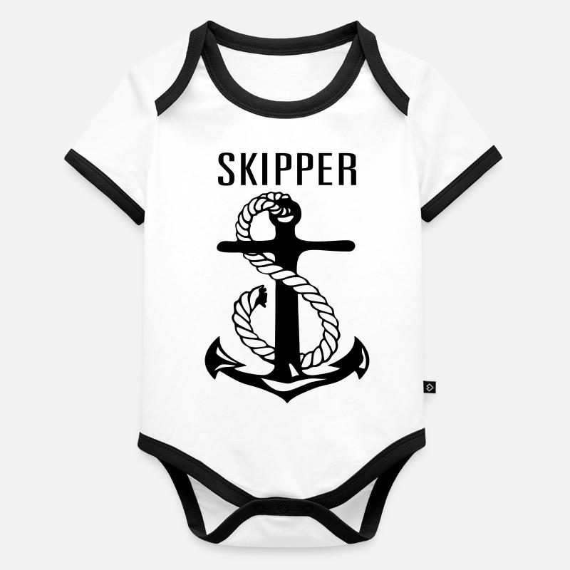 Skipper captain captain Organic Baby Contrasting Bodysuit
