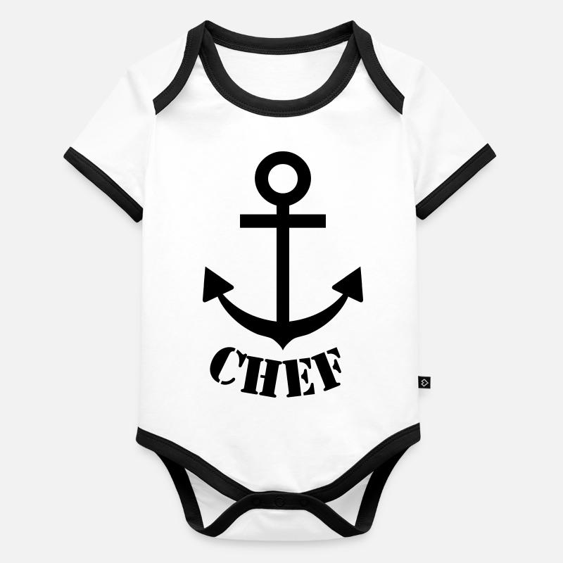 chef Baby Bio-Kurzarm-Kontrastbody