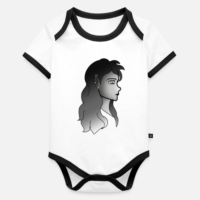 Elfe Body Bébé bio contrasté manches courtes