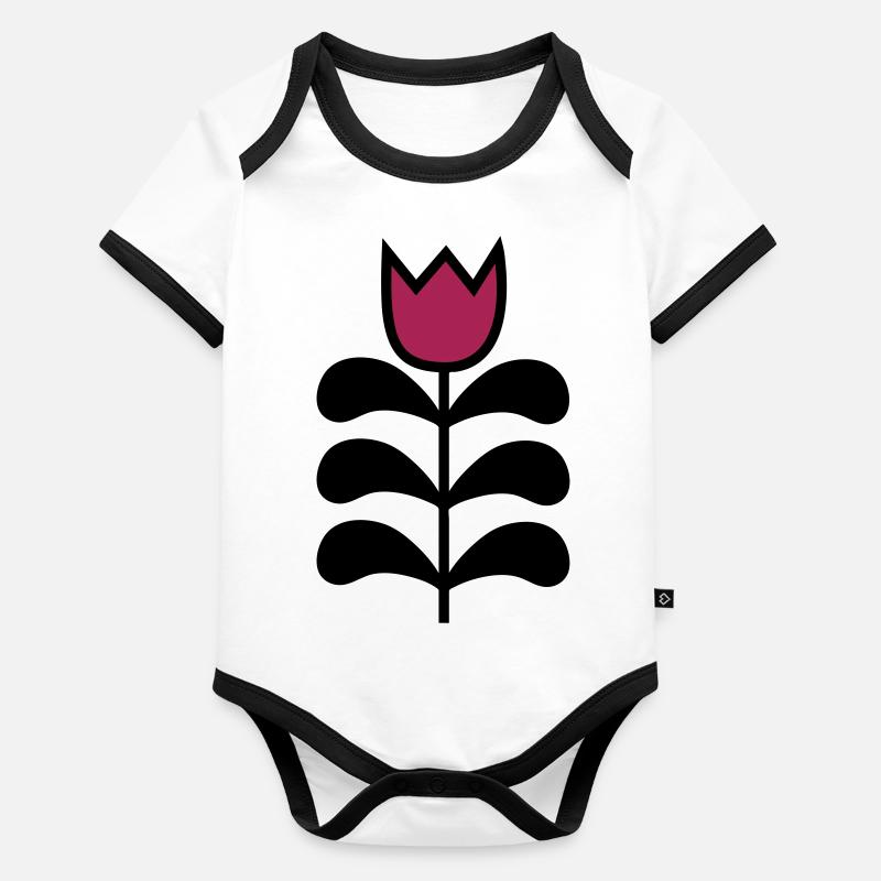 Tulpen Baby Bio-Kurzarm-Kontrastbody