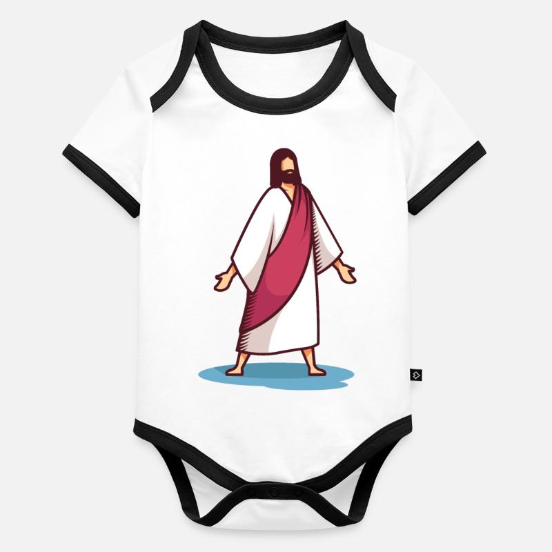 Our Lord Jesus Organic Baby Contrasting Bodysuit