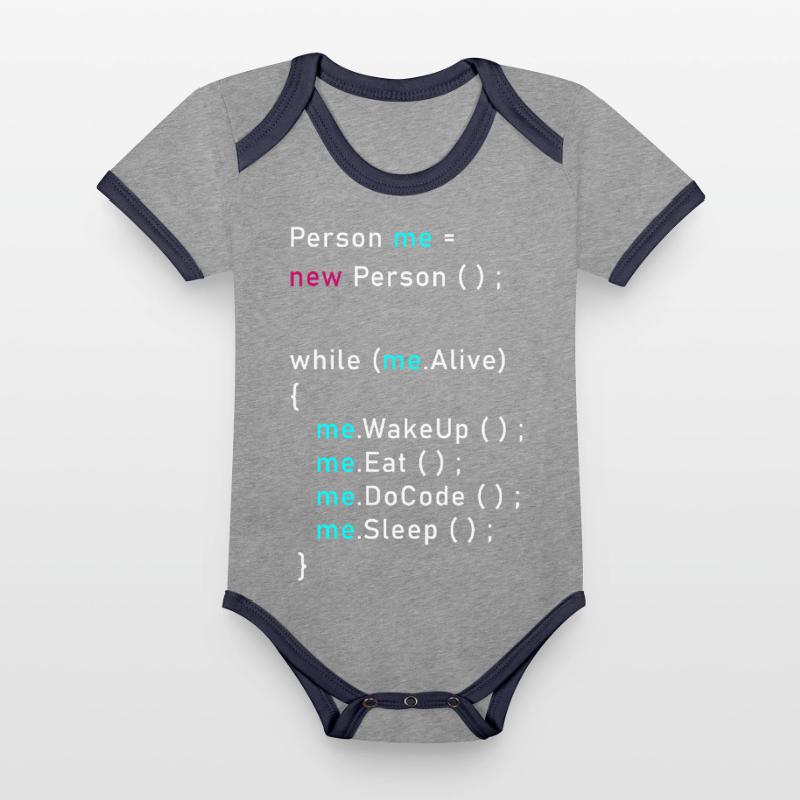 Personne moi = nouvelle personne (); Code de programmation Java Body Bébé bio contrasté manches courtes