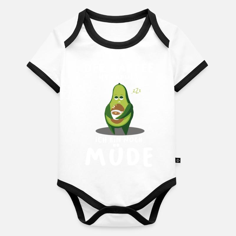 Der Kaffee Ist Kaputt Ich Bin Noch Müde Avocado Baby Bio-Kurzarm-Kontrastbody