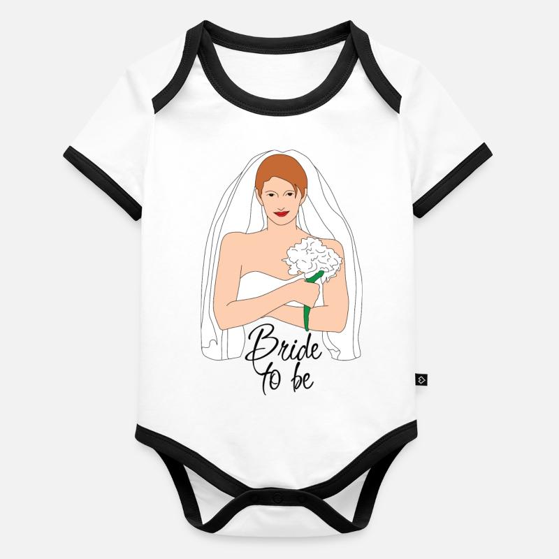 La future mariée sera brune 2 Body Bébé bio contrasté manches courtes