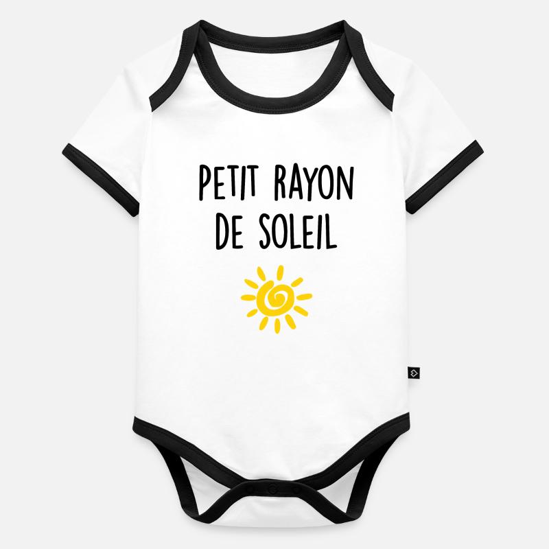 Petit rayon de soleil Body Bébé bio contrasté manches courtes