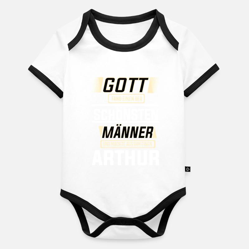 Arthur the Most Beautiful Man Shaped by God Design Organic Baby Contrasting Bodysuit