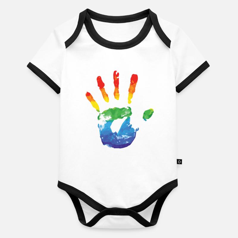Rainbow Organic Baby Contrasting Bodysuit