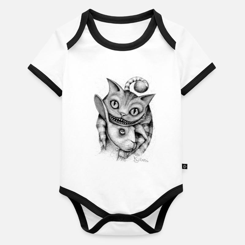 Sorcière et Bianconiglio Body Bébé bio contrasté manches courtes