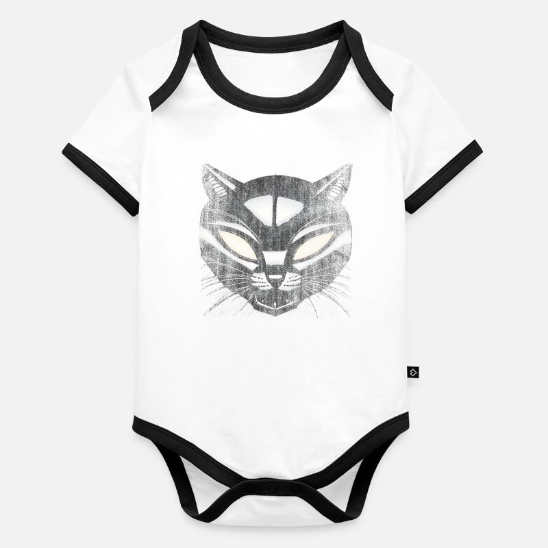 EvilCat Robot Body Bébé bio contrasté manches courtes