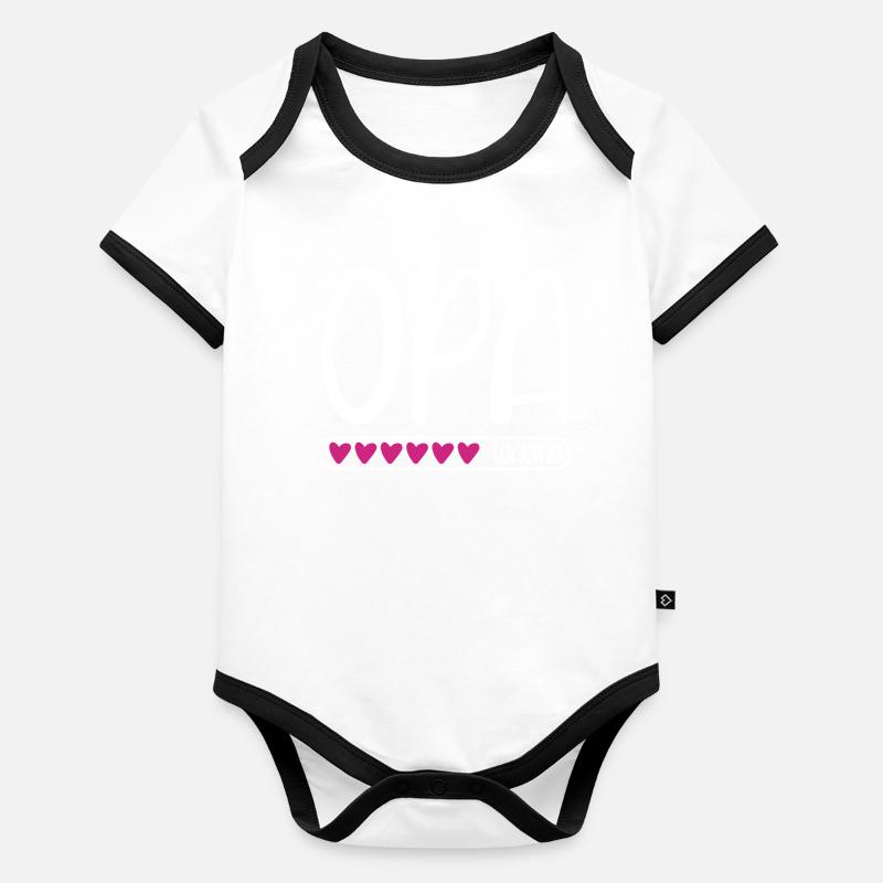 Opa loading Baby Bio-Kurzarm-Kontrastbody