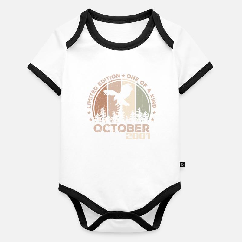 Incomparable since October 2001 23 Anniversary Organic Baby Contrasting Bodysuit