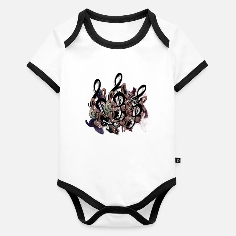 Clé Body Bébé bio contrasté manches courtes