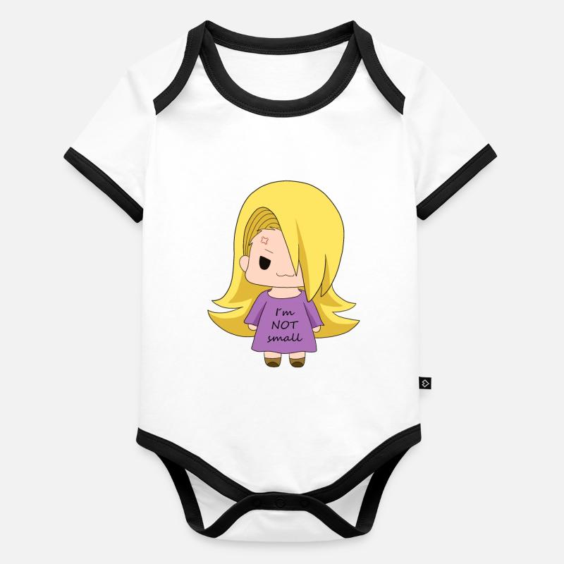 Cute Chibi Organic Baby Contrasting Bodysuit