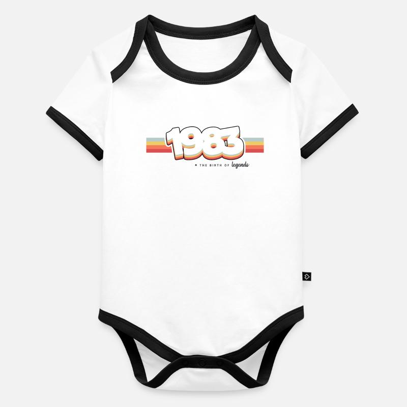 1983 Die Geburt der Legenden Baby Bio-Kurzarm-Kontrastbody