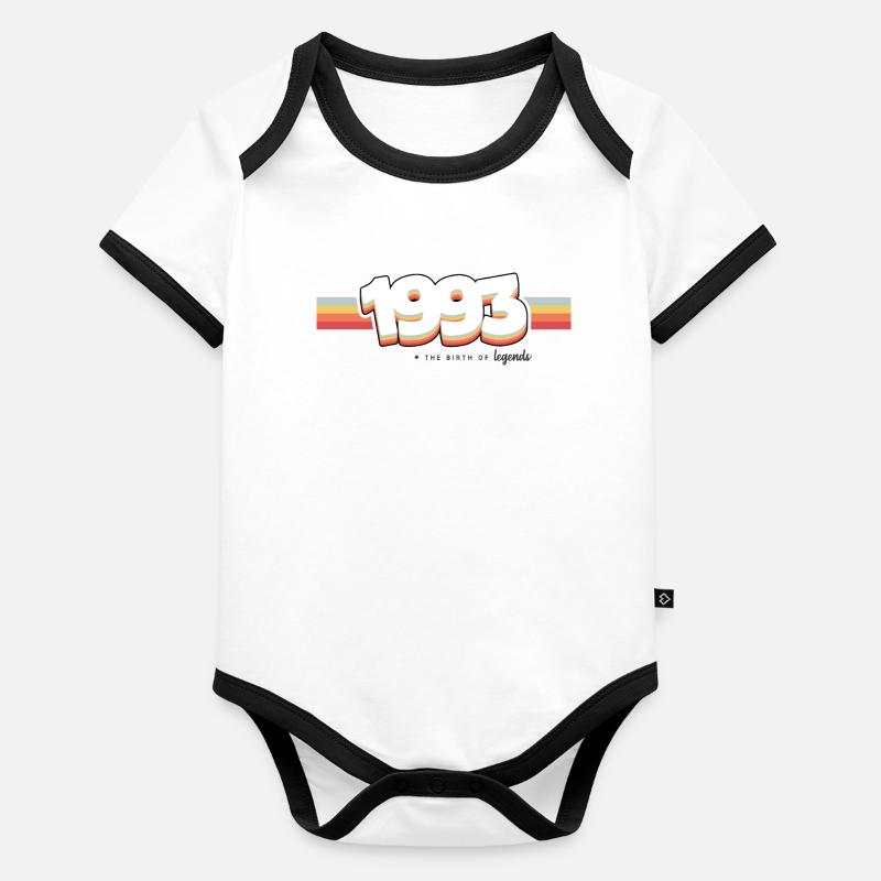 1993 Die Geburt der Legenden Baby Bio-Kurzarm-Kontrastbody