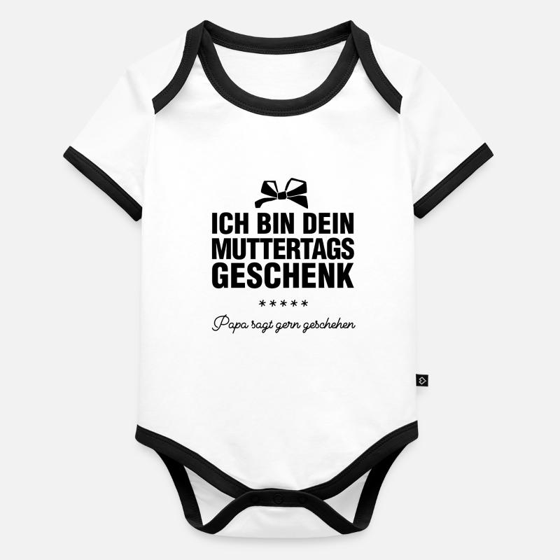 Ich bin dein Muttertagsgeschenk Baby Bio-Kurzarm-Kontrastbody