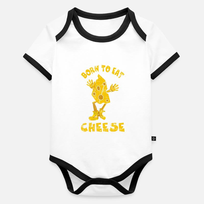BD de fromage Body Bébé bio contrasté manches courtes