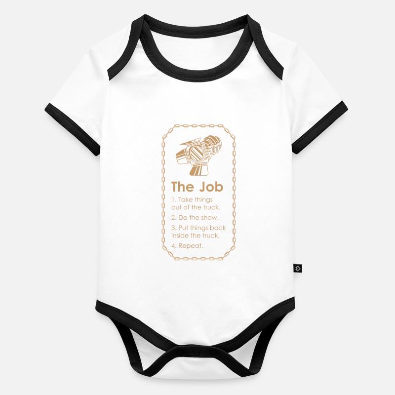 STAGEHAND CREW THE JOB cadeau technicien éclairage Body Bébé bio contrasté manches courtes