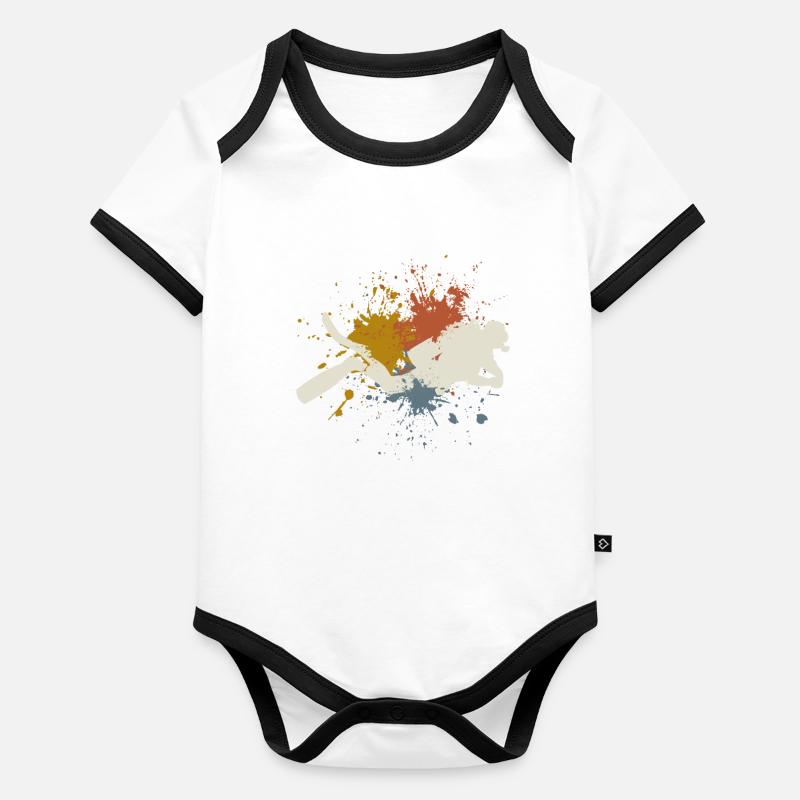 Diver retro Organic Baby Contrasting Bodysuit