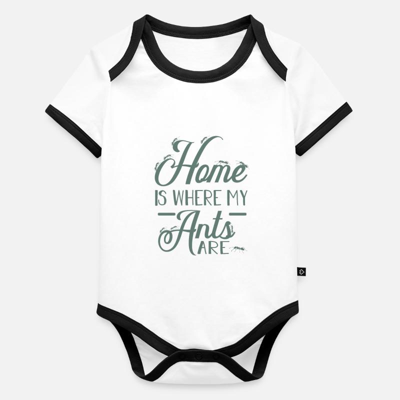Ameisen Baby Bio-Kurzarm-Kontrastbody
