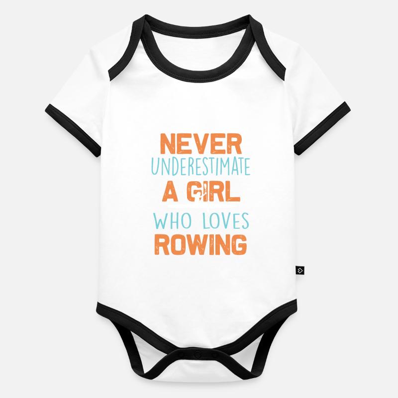 aviron Body Bébé bio contrasté manches courtes