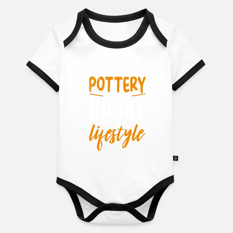 do pottery Organic Baby Contrasting Bodysuit