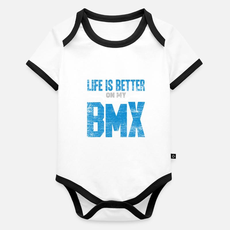 BMX Body Bébé bio contrasté manches courtes