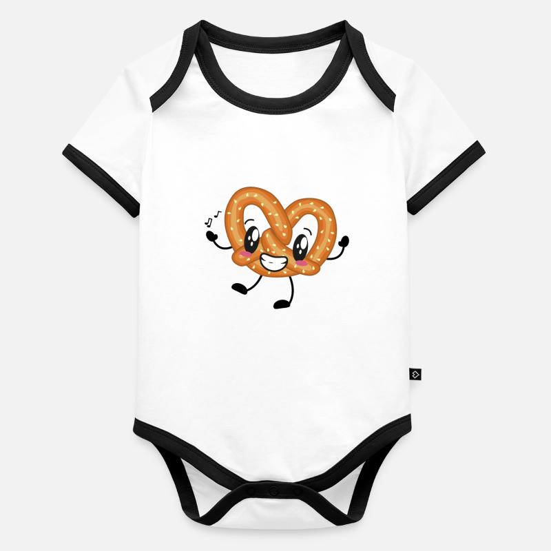 Bretzel bretzel Body Bébé bio contrasté manches courtes