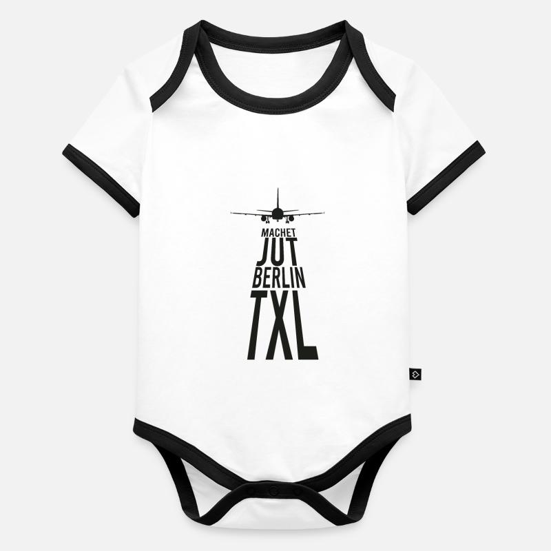 Berlinerisch Berlin Tegel Geschenk Baby Bio-Kurzarm-Kontrastbody