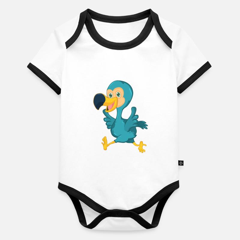 Dodo Vogel Body Bébé bio contrasté manches courtes