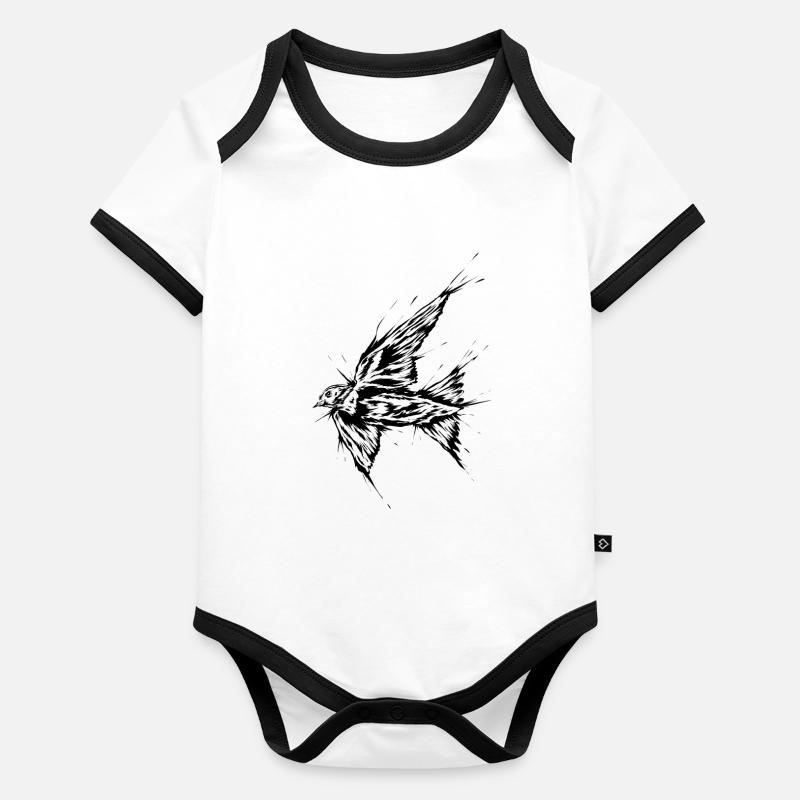 Seagull Bird Organic Baby Contrasting Bodysuit