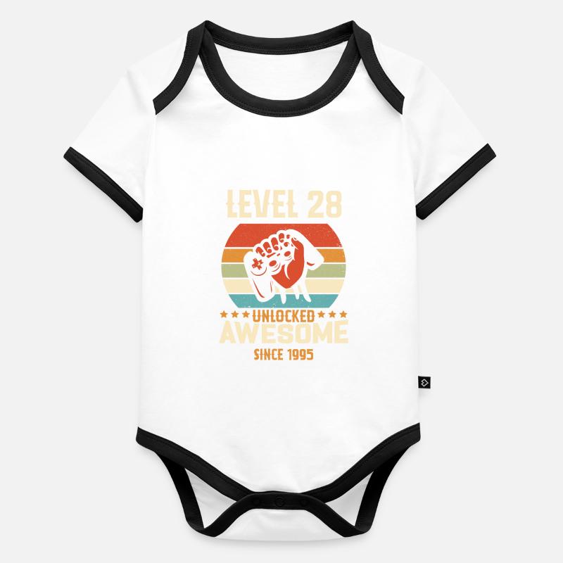 Level 28 complete 1995 Birthday Gift Organic Baby Contrasting Bodysuit