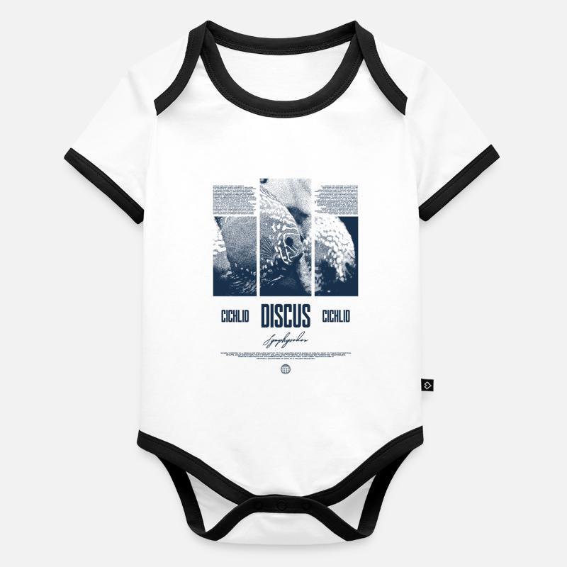 Diskusfisch Buntbarsch Aquarium Fischhalter Baby Bio-Kurzarm-Kontrastbody