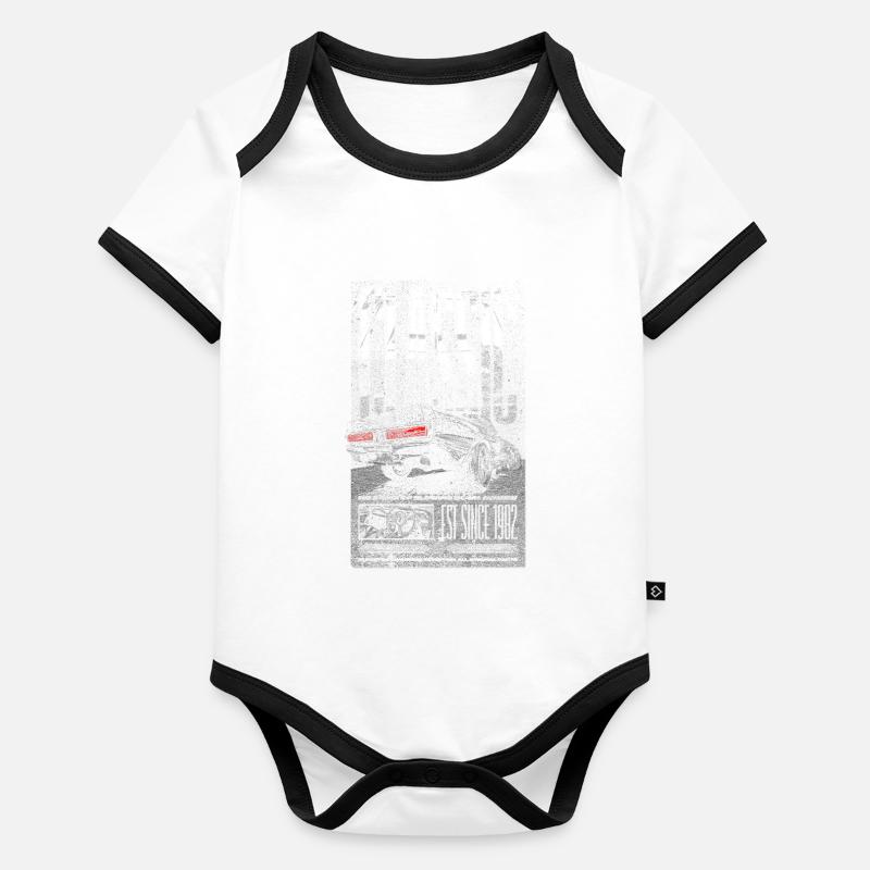 Ich bin nicht alt, ich bin ein Oldtimer, Oldtimer Jahrgang 1982 Baby Bio-Kurzarm-Kontrastbody