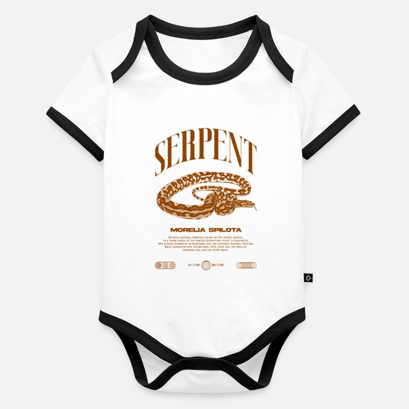 Carpet Python Modern Reptile Keeper Streetwear Organic Baby Contrasting Bodysuit