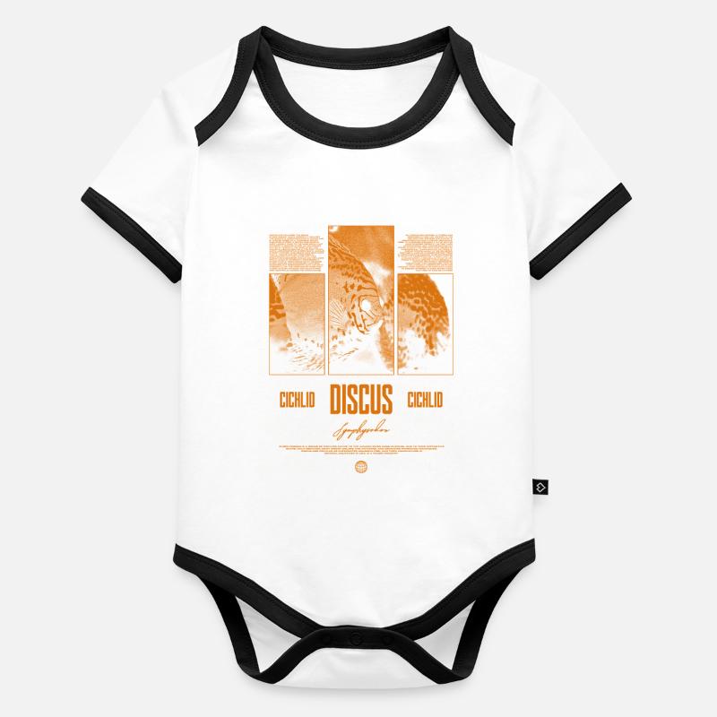 Diskusfisch Buntbarsch Aquarium Fischhalter Baby Bio-Kurzarm-Kontrastbody