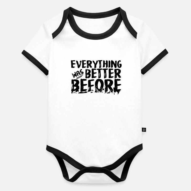 Früher war alles besser Baby Bio-Kurzarm-Kontrastbody