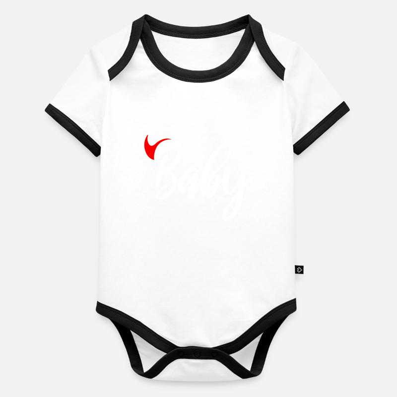 Tenue bébé de Noël Body Bébé bio contrasté manches courtes