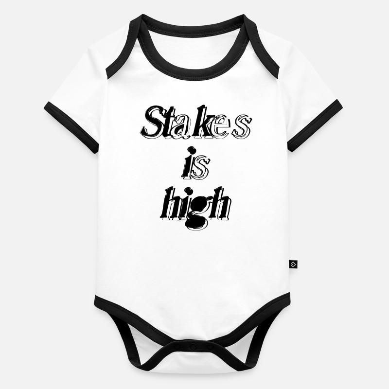 Stakes Is High Graphic Organic Baby Contrasting Bodysuit