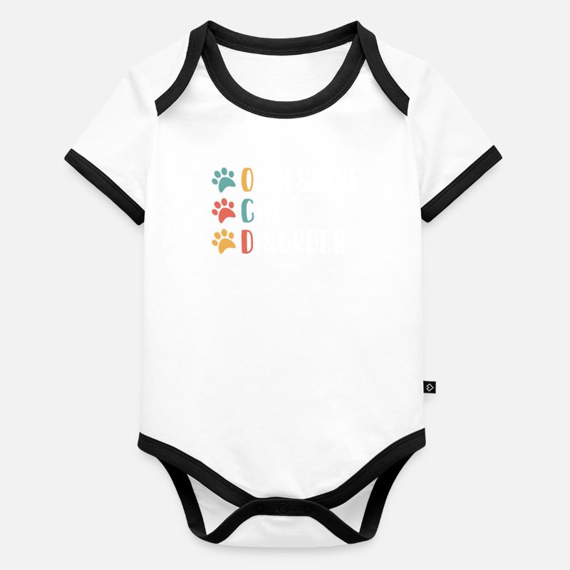 Obsessive Katzenstörung Baby Bio-Kurzarm-Kontrastbody