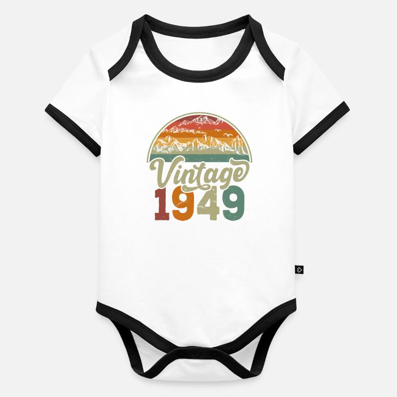 Vintage 1949 Body Bébé bio contrasté manches courtes