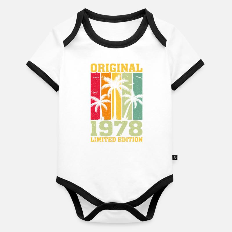 Édition Originale Limitée De 1978 Body Bébé bio contrasté manches courtes