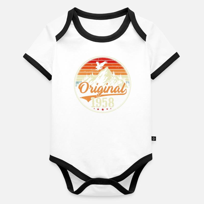 Original 1958 Organic Baby Contrasting Bodysuit