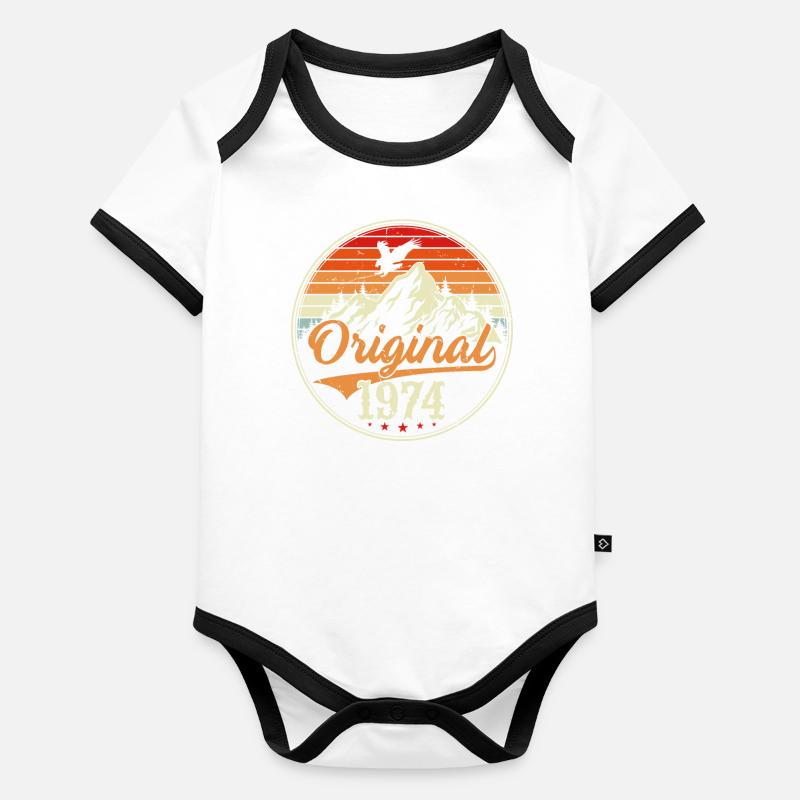 Orginal 1974 Body Bébé bio contrasté manches courtes