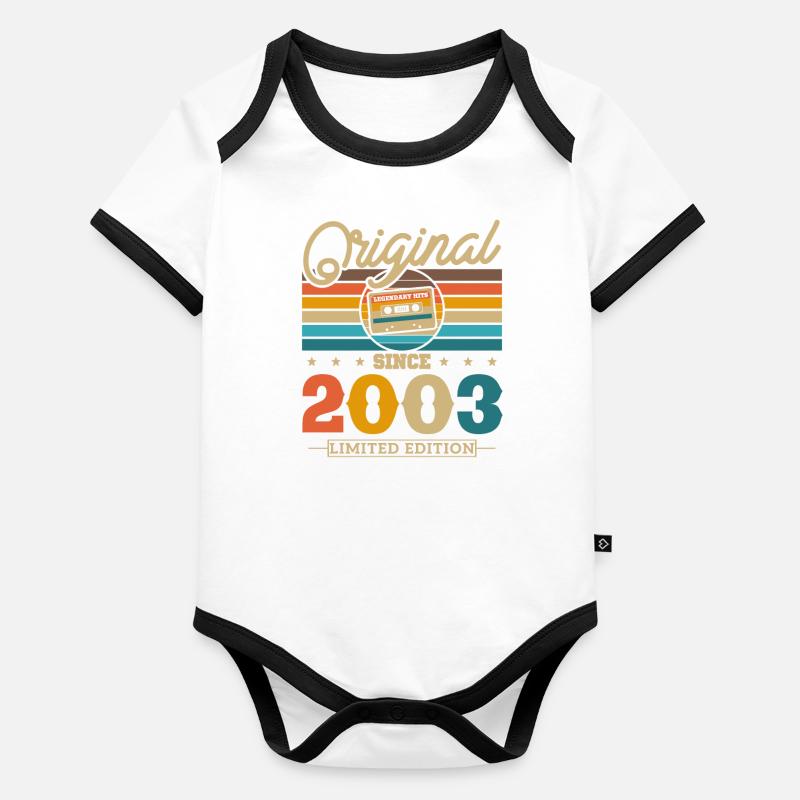 Original depuis 2003 Edition Limitée 2023 Body Bébé bio contrasté manches courtes