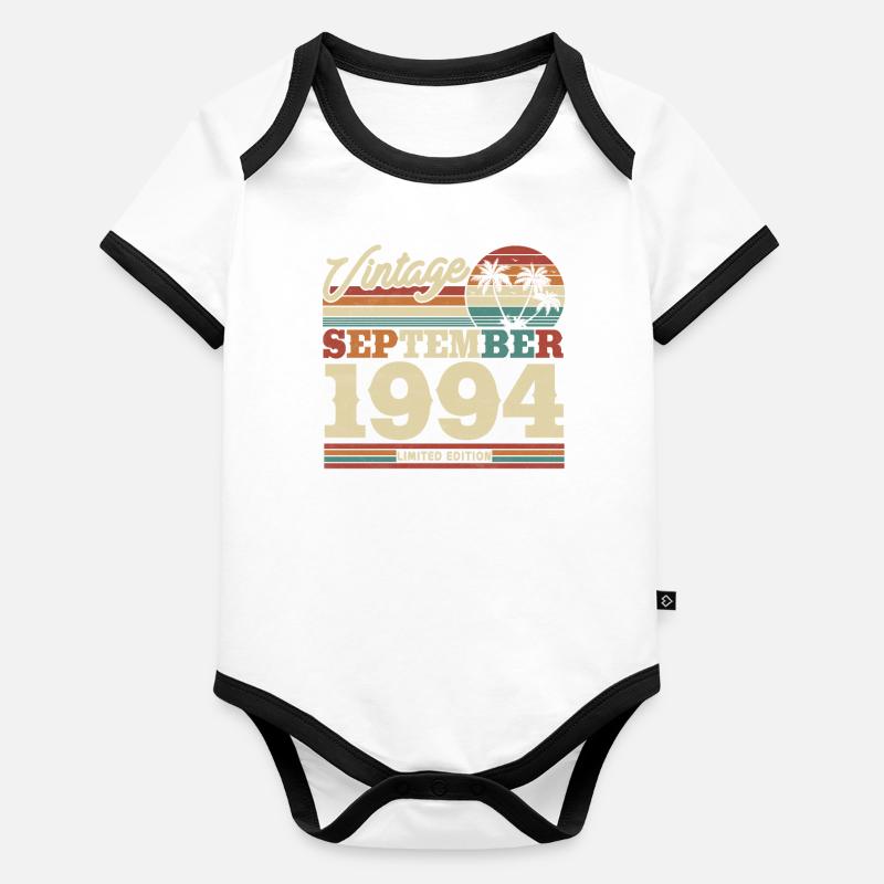 Vintage Geburtstagsgeschenk 1994 Baby Bio-Kurzarm-Kontrastbody